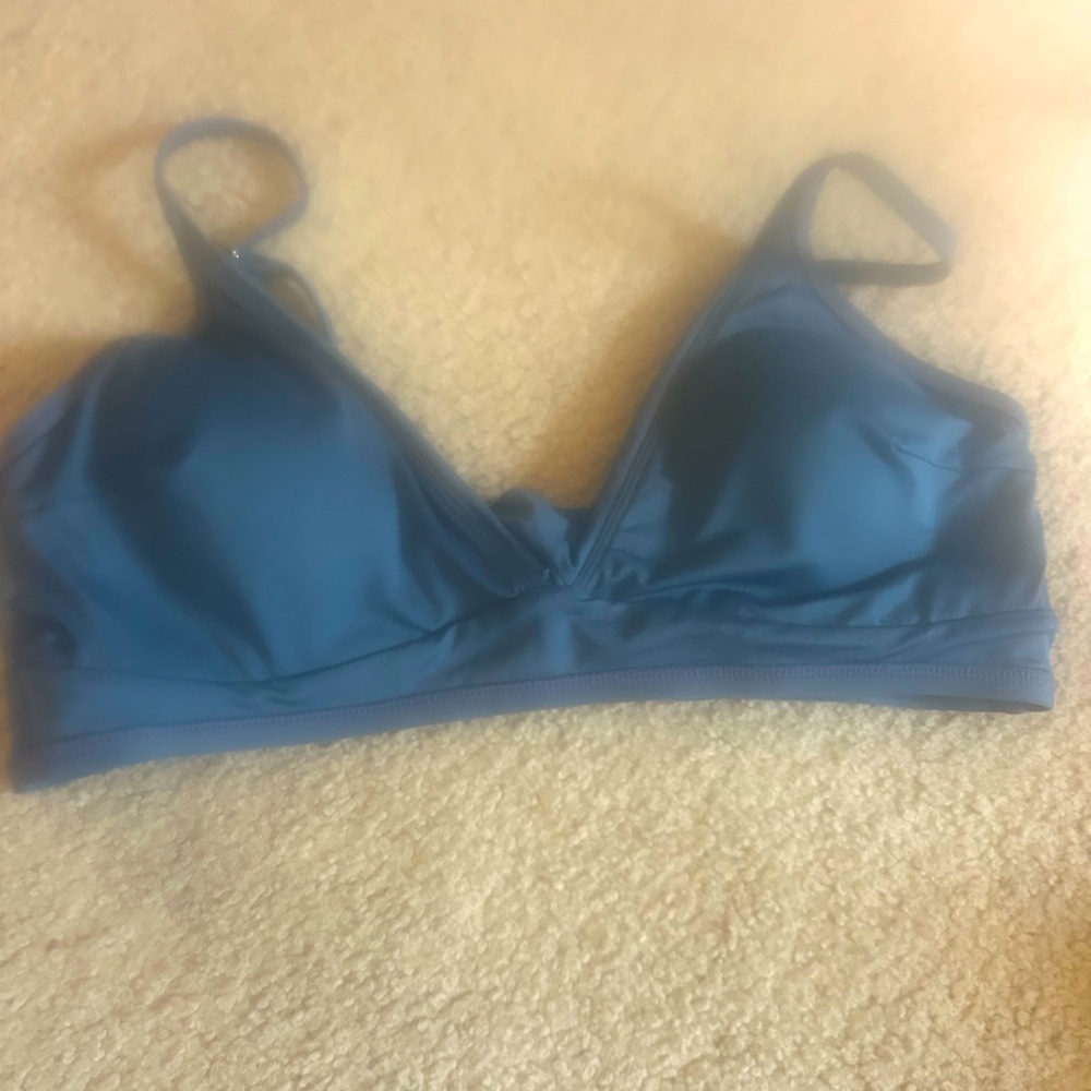 Blue bikini top